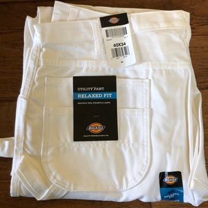 Dickies utility pants white 40x34 relaxed fit